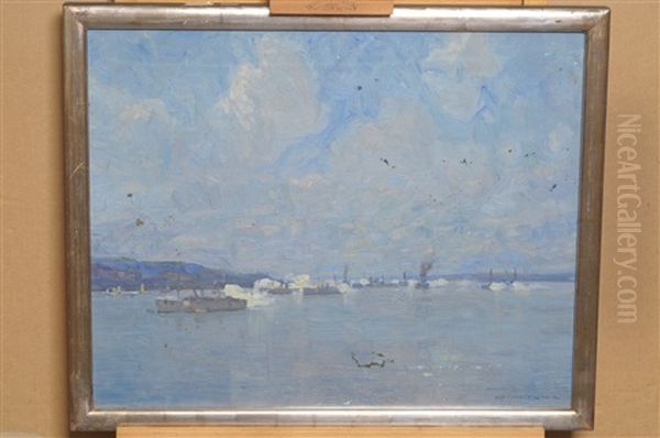 Kaisersalut Kiel Oil Painting by Raoul Frank