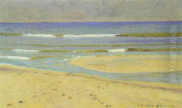 Ebbe Auf Sylt, Hereinkommende Flut Oil Painting by Raoul Frank