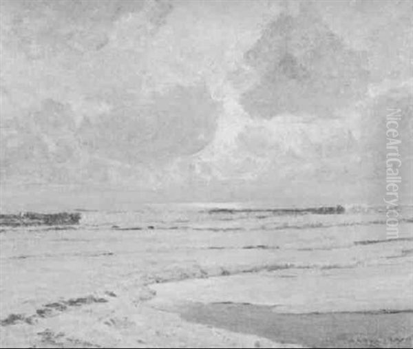 Einkommende Flut Auf Sylt Oil Painting by Raoul Frank