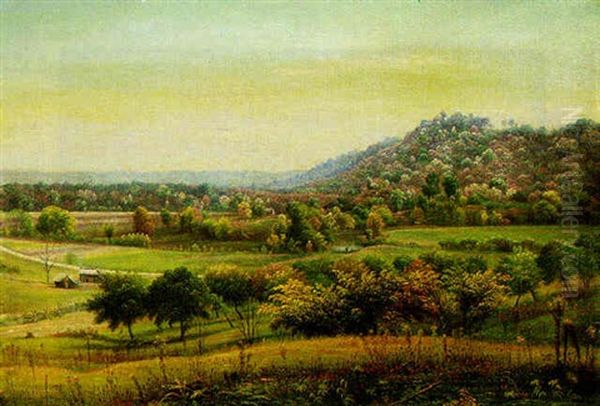 Summer Landscape, Ohio Oil Painting by Godfrey N. Frankenstein