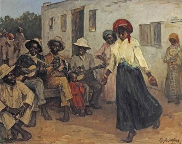 A Musical Gathering, South-africa Oil Painting by Eduard Frankfort