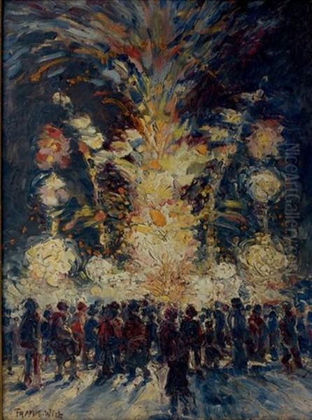 Le Feu D'artifice Oil Painting by  Frank-Will