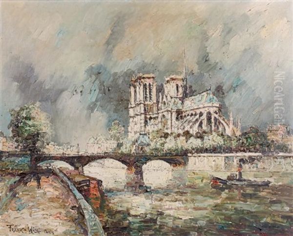 Le Chevet De Notre Dame Oil Painting by  Frank-Will