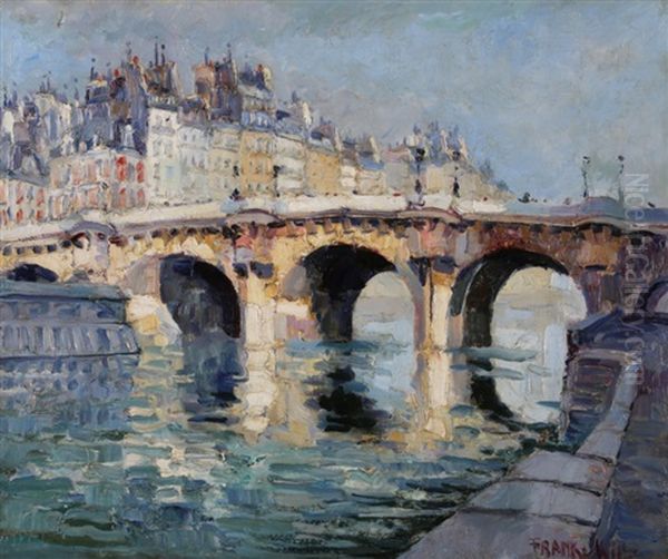 Pont Et Ile Saint Louis Oil Painting by  Frank-Will