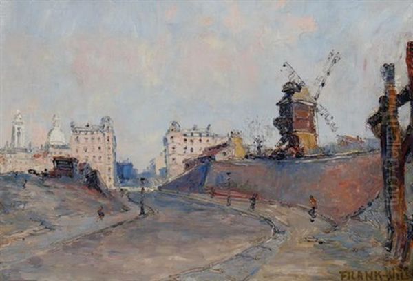 The Windmills Of Montmartre Oil Painting by  Frank-Will