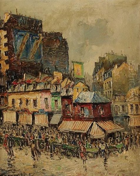 Les Grands Boulevards Oil Painting by  Frank-Will