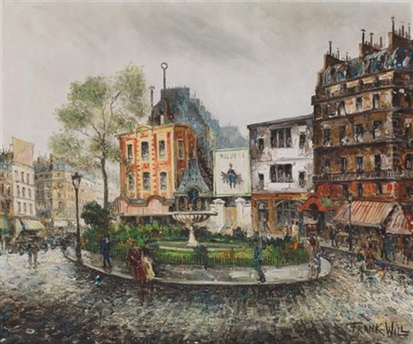 Place Pigalle Oil Painting by  Frank-Will