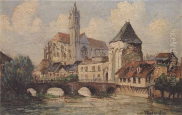 La Cathedral Vue Du Fleuve Oil Painting by  Frank-Will