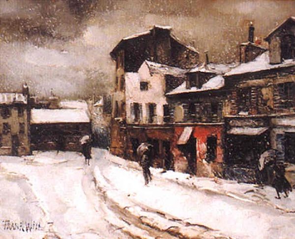 Paris Sous La Neige Oil Painting by  Frank-Will