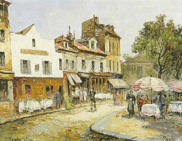 Montmartre, La Place Du Tertre Oil Painting by  Frank-Will