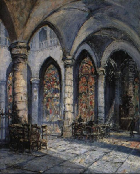 Interieur D'eglise Oil Painting by  Frank-Will