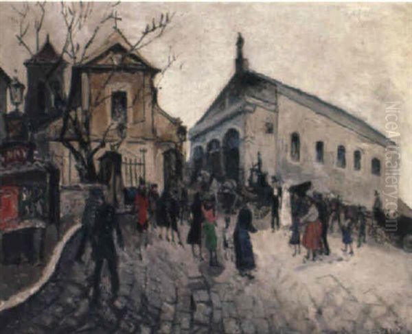 Marriage Au Montmartre Oil Painting by  Frank-Will