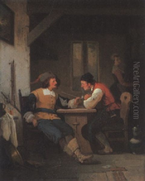 In Der Stube Oil Painting by Carl Joseph Franz