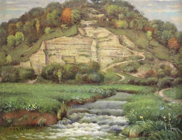 Alblandschaft Mit Fluss Oil Painting by Heinrich Franz