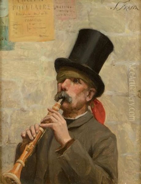 Le Joueur De Clarinette, Borgne Oil Painting by Jose Frappa