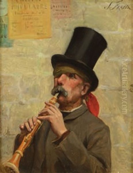 Le Joueur De Clarinette, Borgne Oil Painting by Jose Frappa