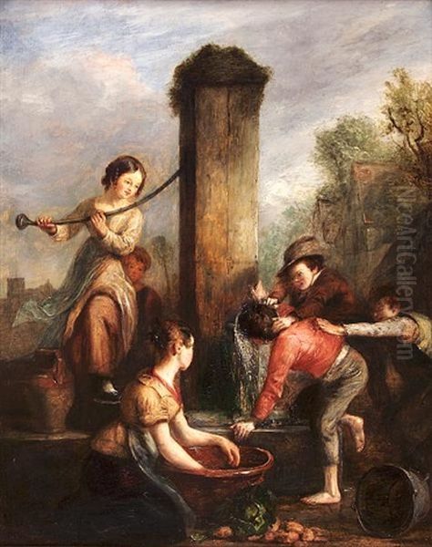 At The Well Oil Painting by Alexander Fraser the Elder