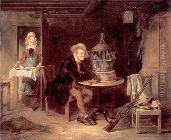 The Gamekeeper's Cottage Oil Painting by Alexander Fraser the Elder