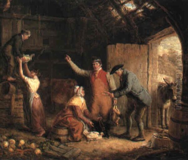 The Poultry Buyer Oil Painting by Alexander Fraser the Elder