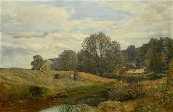 Landscape With Reapers Oil Painting by Alexander Fraser the Younger