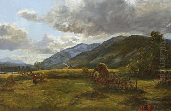 Haymaking Oil Painting by Alexander Fraser the Younger