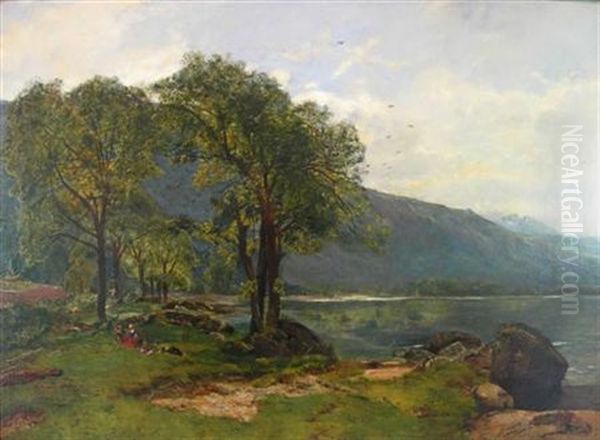 The Head Of Loch Lomond Oil Painting by Alexander Fraser the Younger