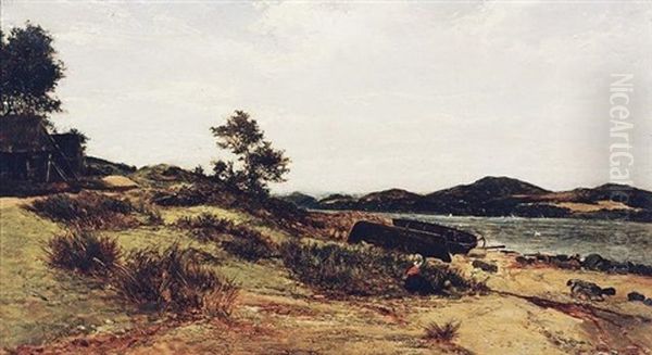 A West Highland Sea Loch Oil Painting by Alexander Fraser the Younger