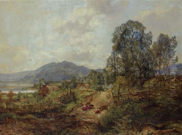 A Peak Of Ben Venue, Springtime Oil Painting by Alexander Fraser the Younger