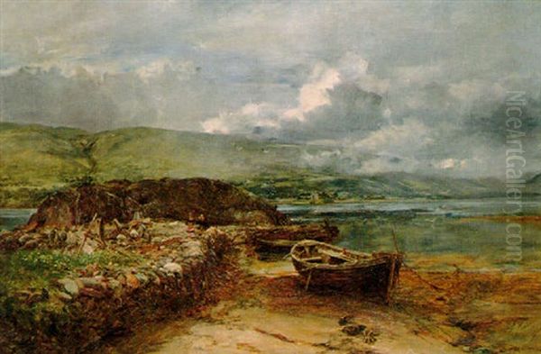 In The Highlands Oil Painting by Alexander Fraser the Younger