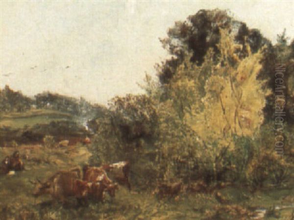 Springtime - A Sketch Oil Painting by Alexander Fraser the Younger