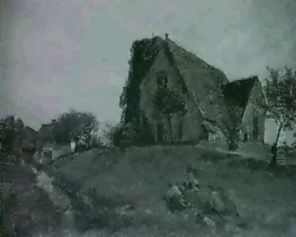 Church Of St. Nicholas' Hospital, Harbledown, Near          Canterbury, Kent - Built About 1084 By Archbishop Lanfranc Oil Painting by Alexander Fraser the Younger