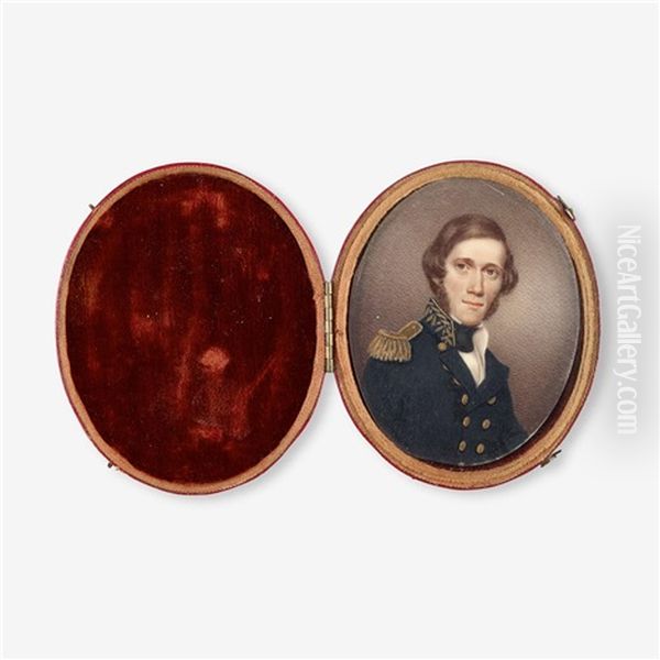 Miniature Portrait Of A Young Naval Officer Of Charleston Oil Painting by Charles Fraser