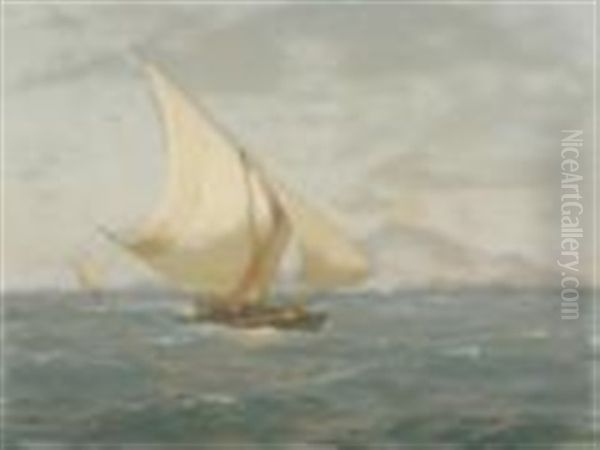 A Sutee Off Aden, With Sham San Mountain In The Distance Oil Painting by John Fraser