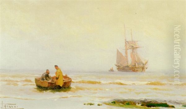 The Chapman Light - Sea Reach Oil Painting by John Fraser