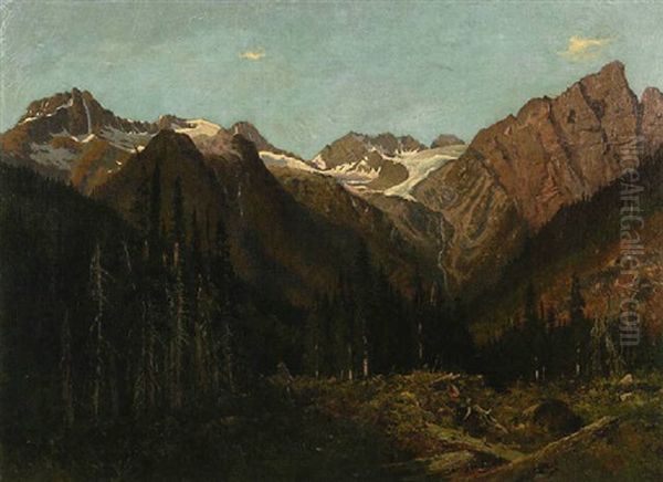 The Hermit Range At The Summit Of The Selkirks On Line Of Cpr Oil Painting by John Arthur Fraser