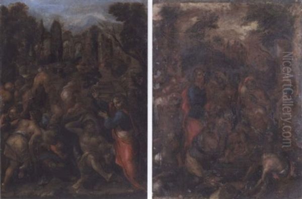 The Raising Of Lazarus Oil Painting by Giovanni Fratino