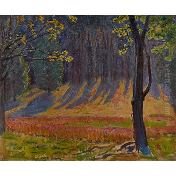 Landscapes(a Pair) Oil Painting by Kenneth Frazier