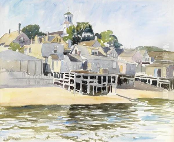 Provincetown Waterfront. Oil Painting by George Copeland Ault