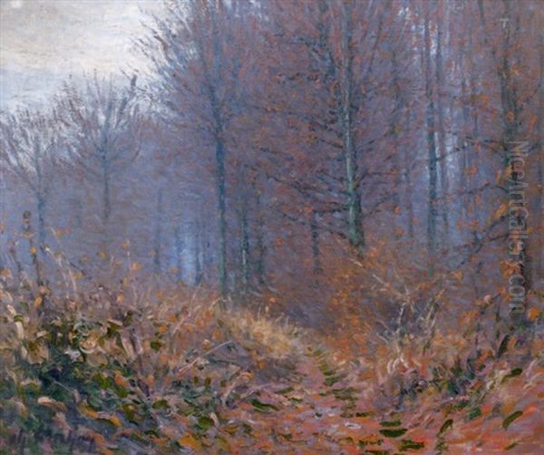 Sous-bois En Automne Oil Painting by Charles Frechon