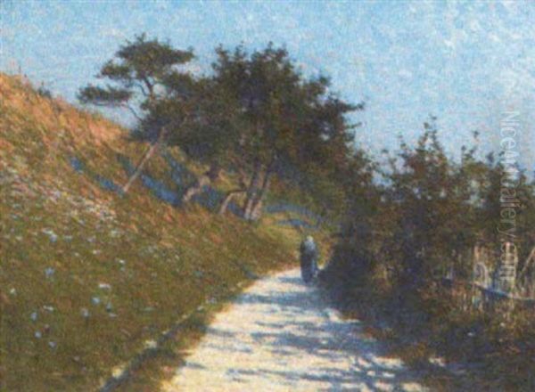 Le Chemin Creux Oil Painting by Charles Frechon