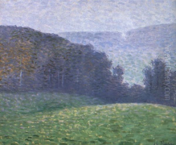 Paysage Normand, Effet De Brume Oil Painting by Charles Frechon