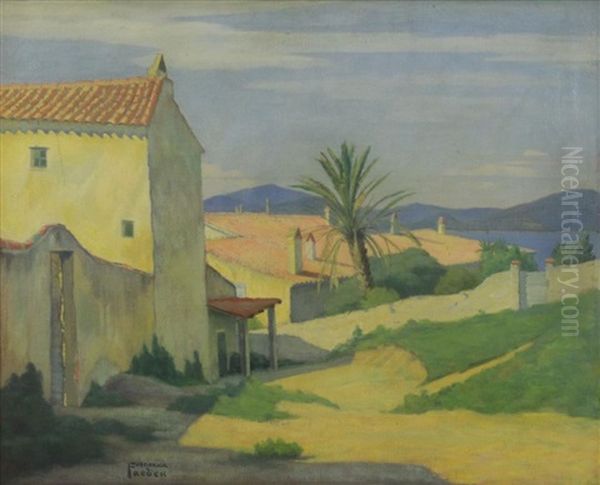 The Palm Tree, Saint Tropez Oil Painting by Frederick Freder