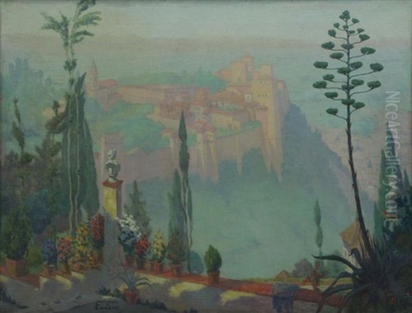 Alhambra, Early Morning Oil Painting by Frederick Freder