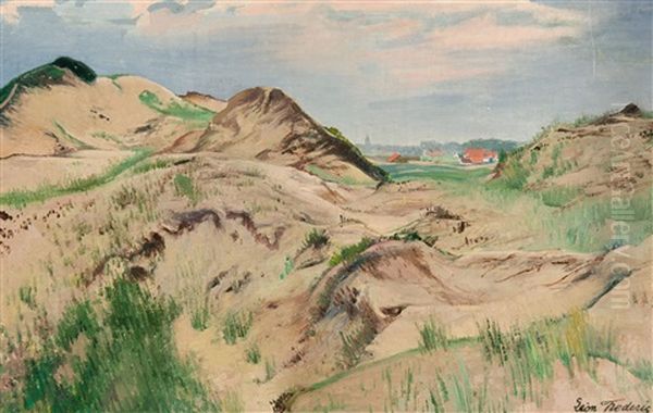 Heist (ca. 1905); Mafraiture; Dunes A Heist (3 Works) Oil Painting by Leon Frederic