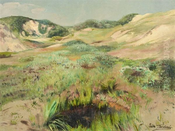 Dunes A Heist-sur-mer Oil Painting by Leon Frederic