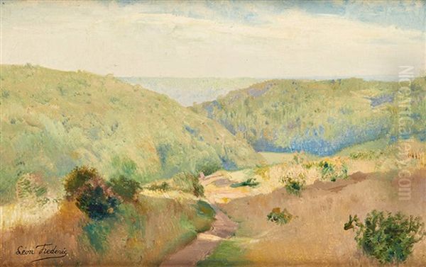 Paysage Vallonne Oil Painting by Leon Frederic