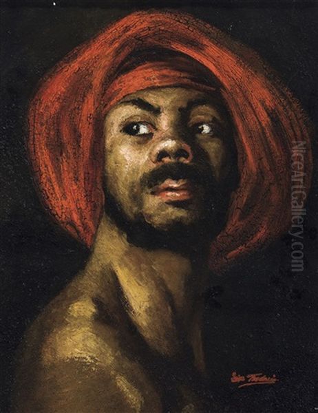 Tete De Mulatre Oil Painting by Leon Frederic