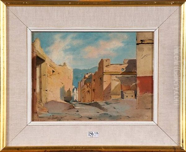 Vue De Pompei Oil Painting by Leon Frederic