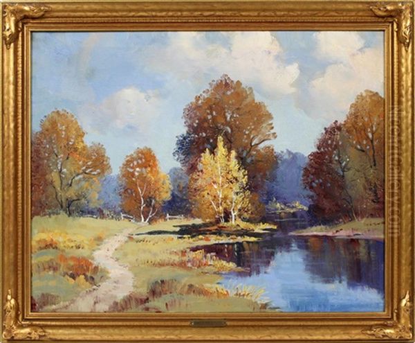 The Stream Oil Painting by Ernest Fredericks