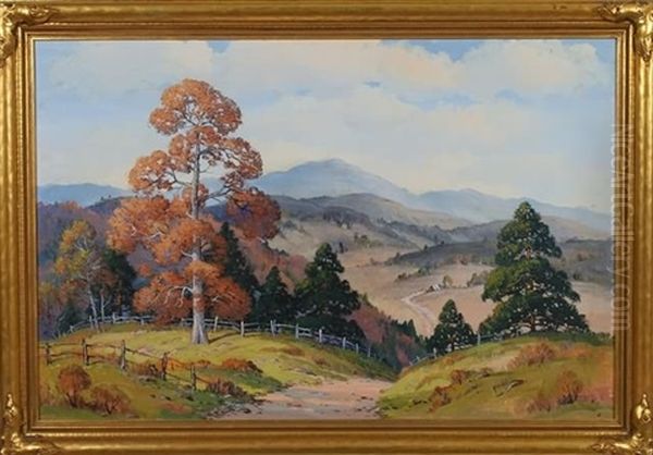 Mountainous Landscape Oil Painting by Ernest Fredericks